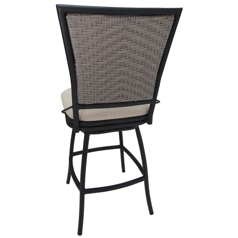 Afuera Living Outdoor Patio Extra Tall Spectator Swivel Bar Stool 35