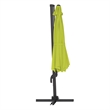 Afuera Living Lime Green Fabric 11.5ft Deluxe Aluminum Offset Patio Umbrella