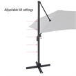 Afuera Living Lime Green Fabric 11.5ft Deluxe Aluminum Offset Patio Umbrella