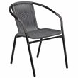 Afuera Living 3 Piece Square Patio Dining Set in Black and Gray