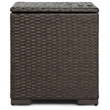 Afuera Living Modern Wicker Patio Storage Side Table in Brown