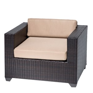 afuera living modern / contemporary patio wicker club chair in tan