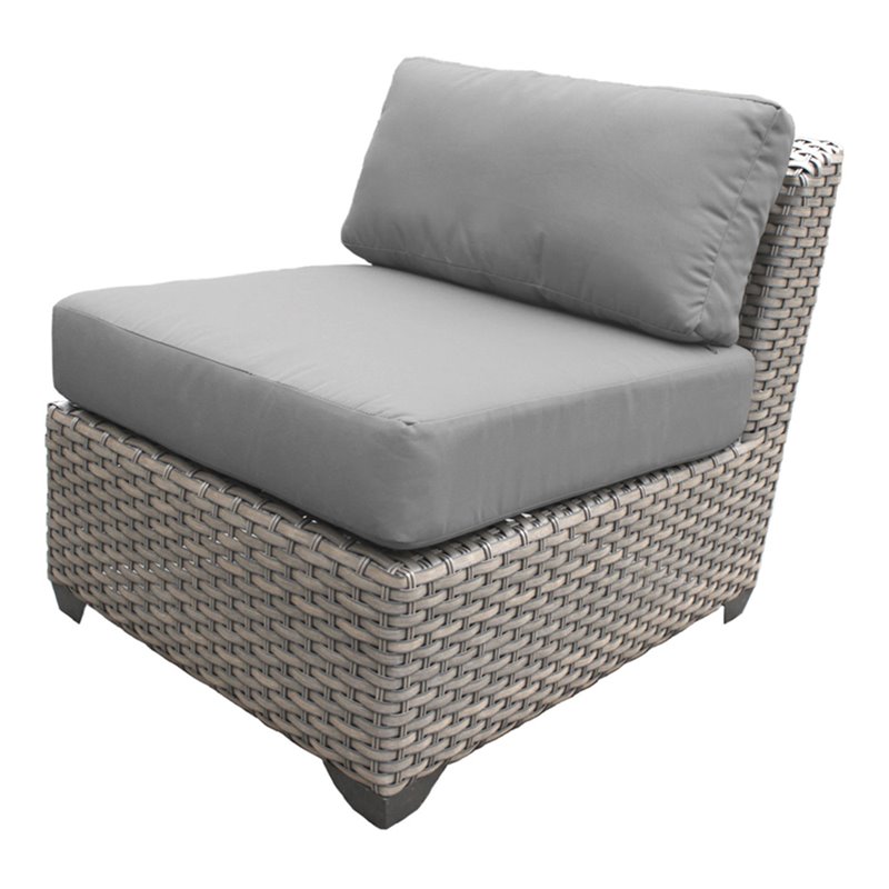 Afuera Living Modern / Contemporary Armless Patio Chair in Wheat