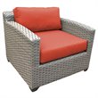 Afuera Living Contemporary Wicker Patio Club Chair in Orange