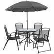 Afuera Living Contemporary 6 Piece Patio Dining Set with Umbrella