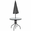 Afuera Living Contemporary 6 Piece Patio Dining Set with Umbrella