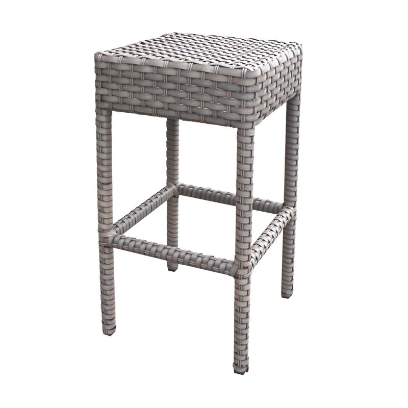 Afuera Living Bar Table Set Backless Barstools 7 Piece Patio Furniture