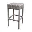 Afuera Living Bar Table Set Backless Barstools 7 Piece Patio Furniture
