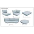Afuera Living Modern Wicker Patio Furniture Cover Set in Spa