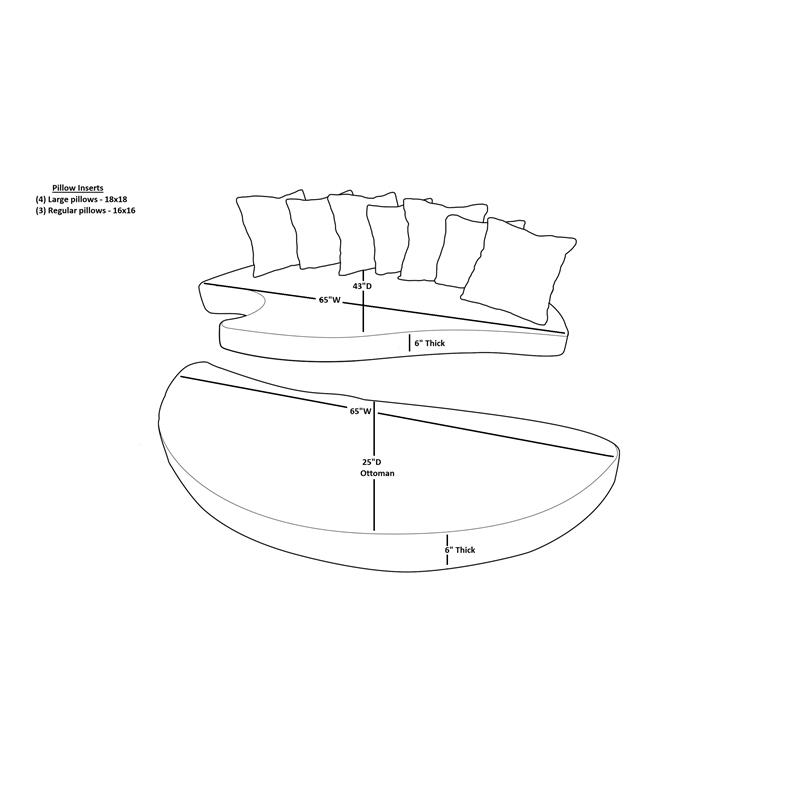 Afuera Living Modern Covers for Sun Bed Cushions in Cilantro