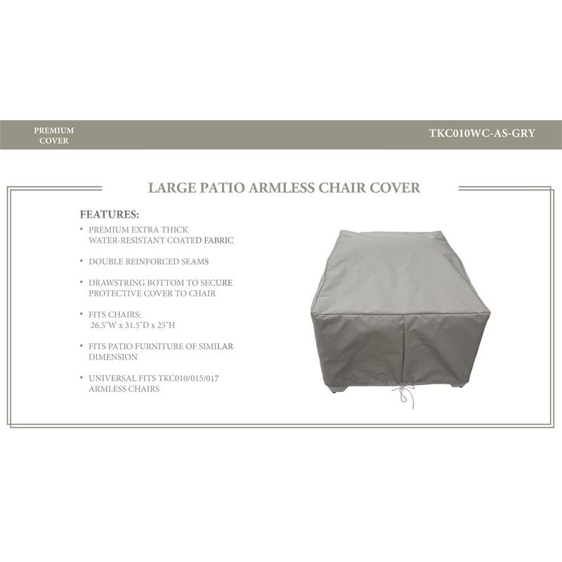 Afuera Living Modern / Contemporary Armless Protective Cover in Grey
