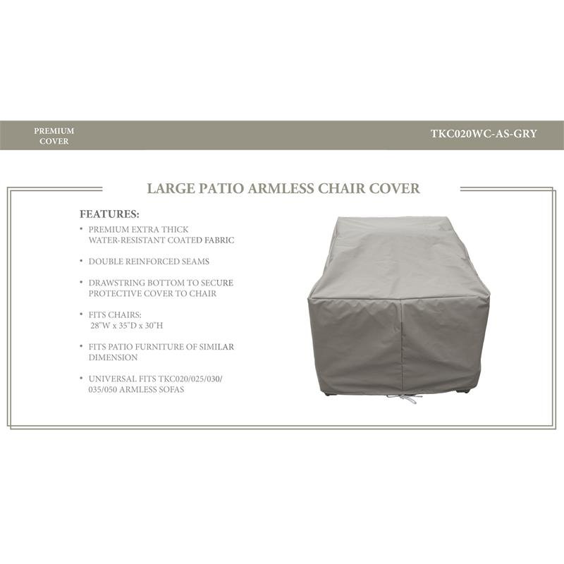 Afuera Living Modern / Contemporary Armless Protective Cover in Grey