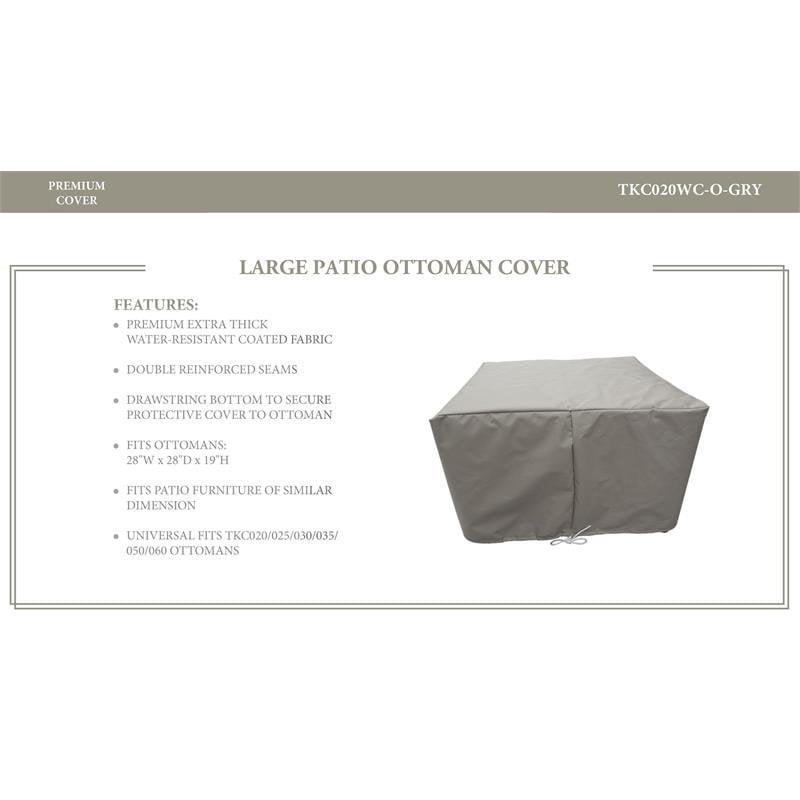 Afuera Living Modern / Contemporary Ottoman Protective Cover in Grey