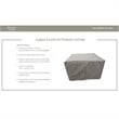 Afuera Living Modern / Contemporary Ottoman Protective Cover in Grey