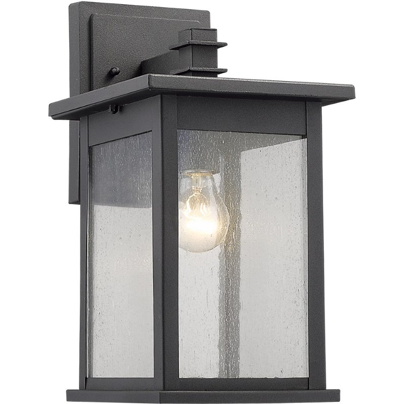 Afuera Living Transitional 1 Light Black Outdoor Wall Sconce 14