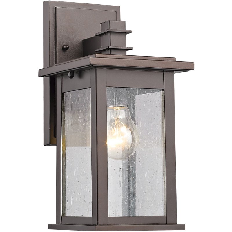 Afuera Living Transitional 1 Light Rubbed Bronze Outdoor Wall Sconce 12