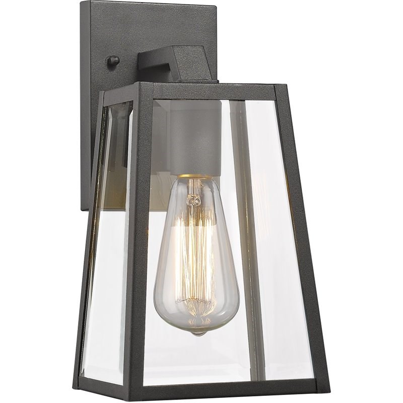 Afuera Living Transitional 1 Light Black Outdoor Wall Sconce 11