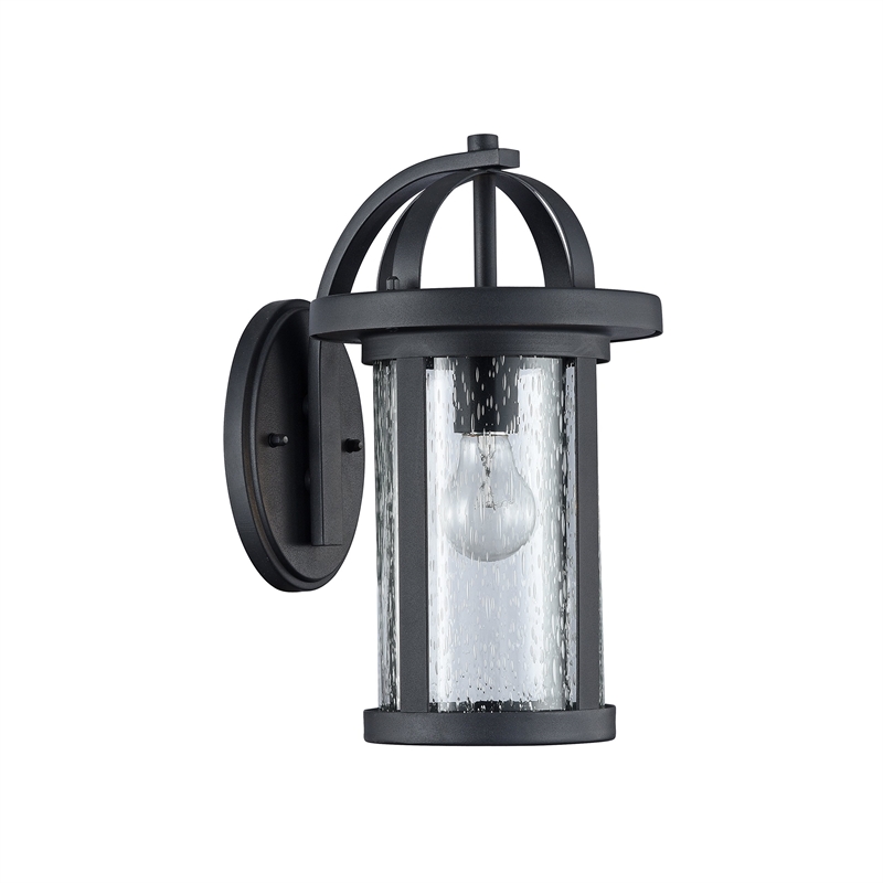 Afuera Living Transitional 1 Light Black Outdoor Wall Sconce 14