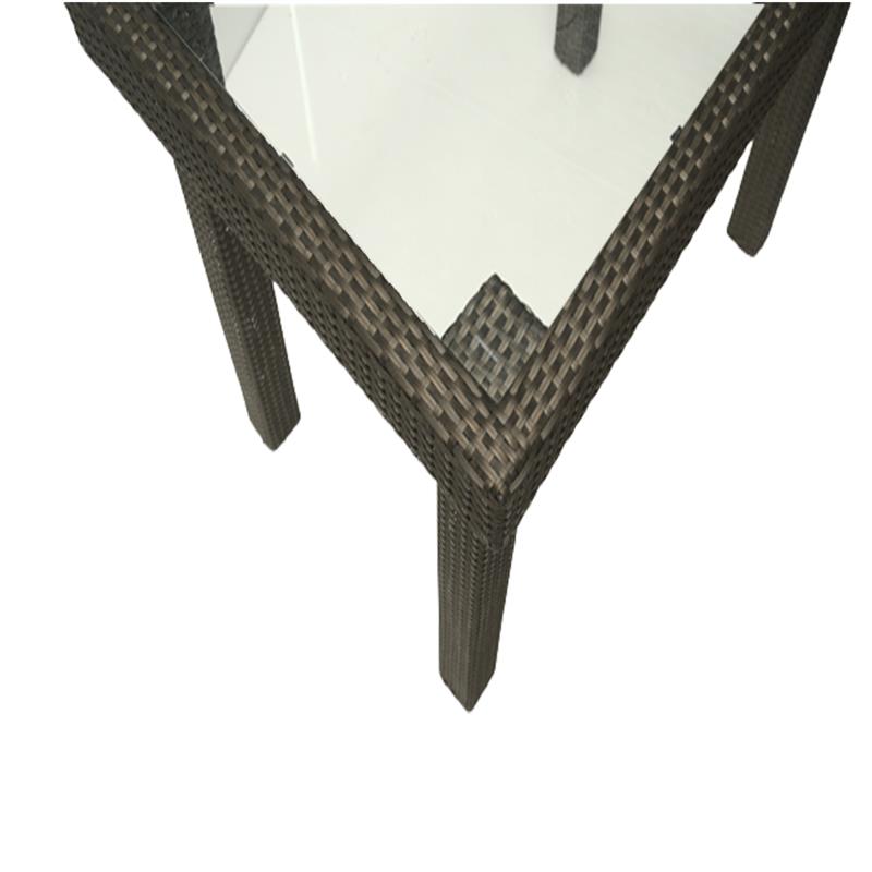 Afuera Living Wicker Outdoor Counter Height Bar Table in Brown