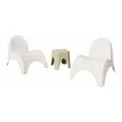 Afuera Living Contemporary 2 Patio Chairs & Table in White/Green