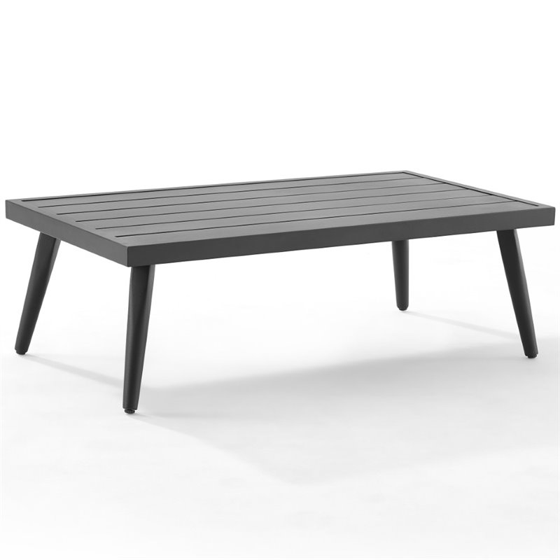 Afuera Living 2 Piece Patio Rope Loveseat Set in Charcoal and Black