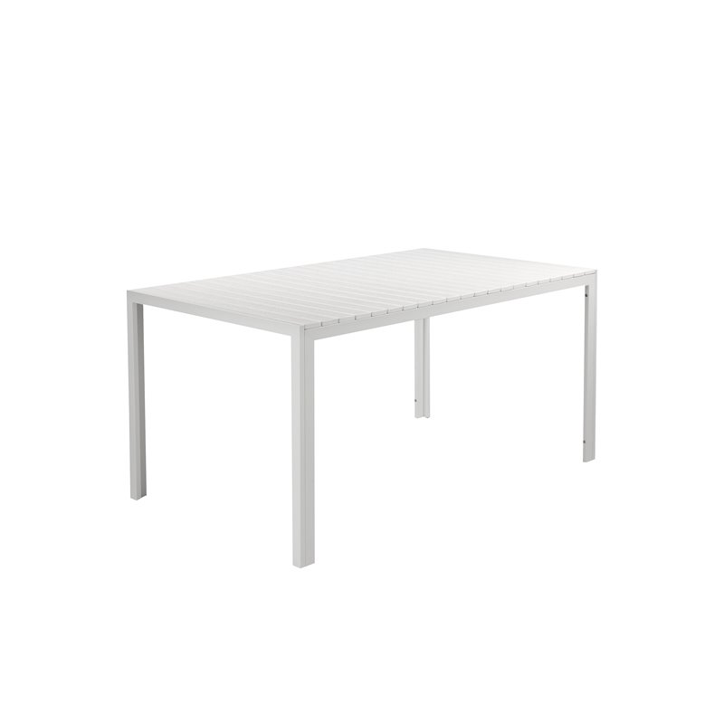Afuera Living 3-piece Aluminum Patio Dining Set in White Frame/Polyresin