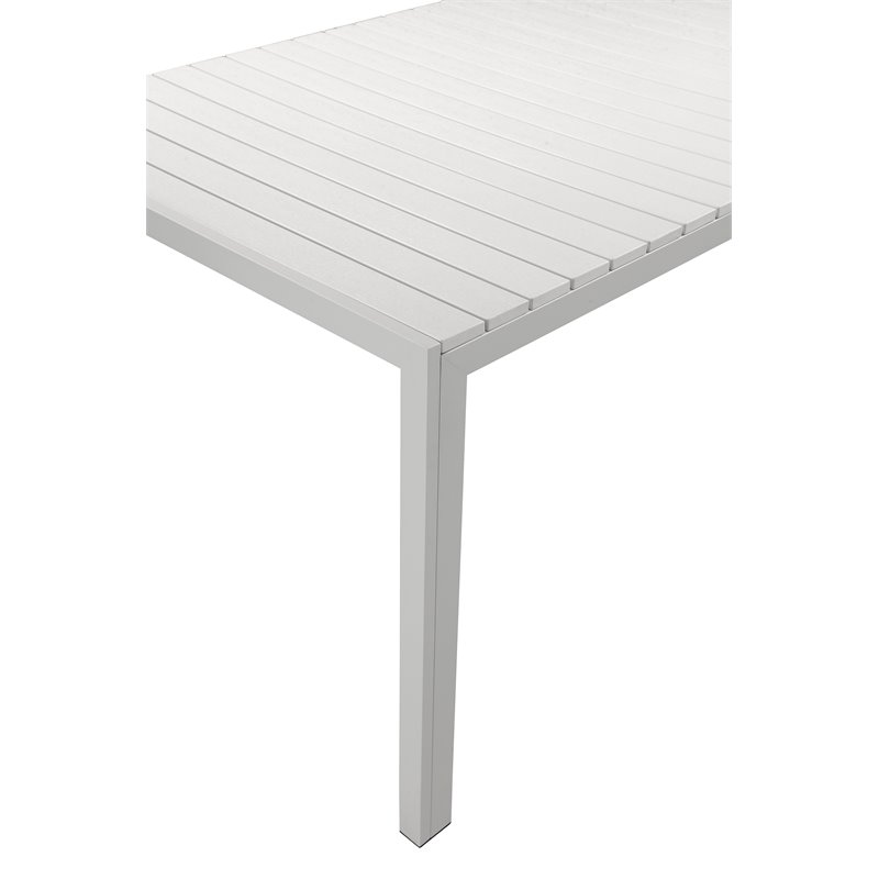 Afuera Living 3-piece Aluminum Patio Dining Set in White Frame/Polyresin