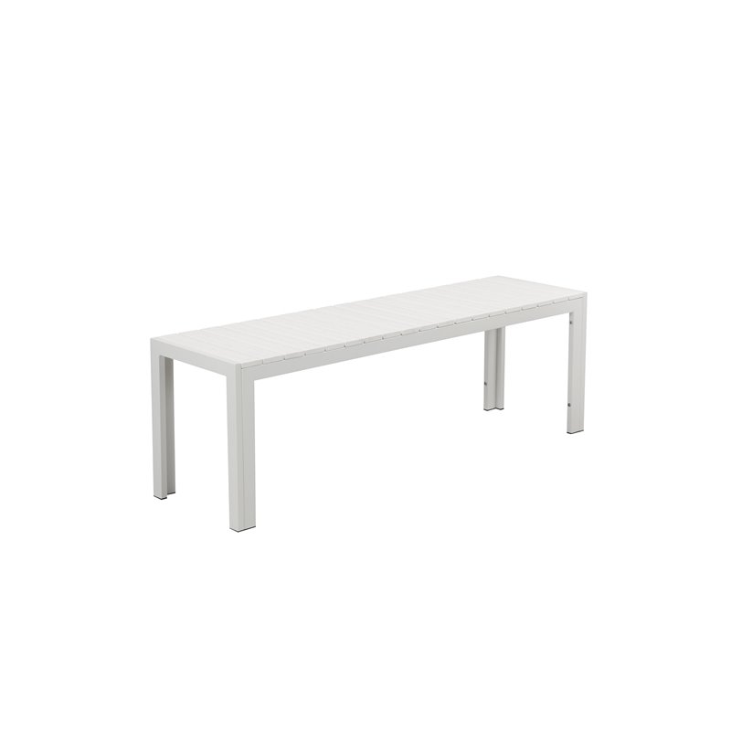 Afuera Living 3-piece Aluminum Patio Dining Set in White Frame/Polyresin