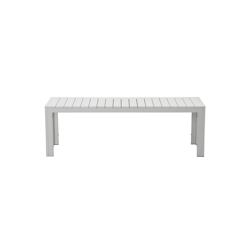 Afuera Living 3-piece Aluminum Patio Dining Set in White Frame/Polyresin