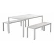 Afuera Living 3-piece Aluminum Patio Dining Set in White Frame/Polyresin