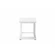 Afuera Living Modern Aluminum Patio Side Table in Powder Coated White