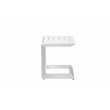 Afuera Living Modern Aluminum Patio Side Table in Powder Coated White