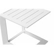 Afuera Living Modern Aluminum Patio Side Table in Powder Coated White