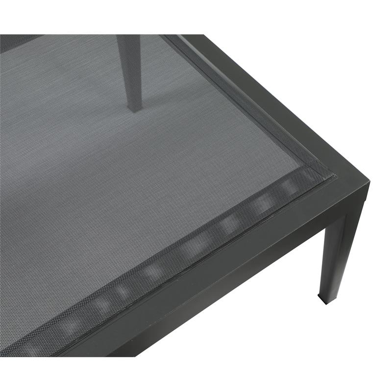 Afuera Living Modern Black Outdoor Patio Chaise Lounge Chair