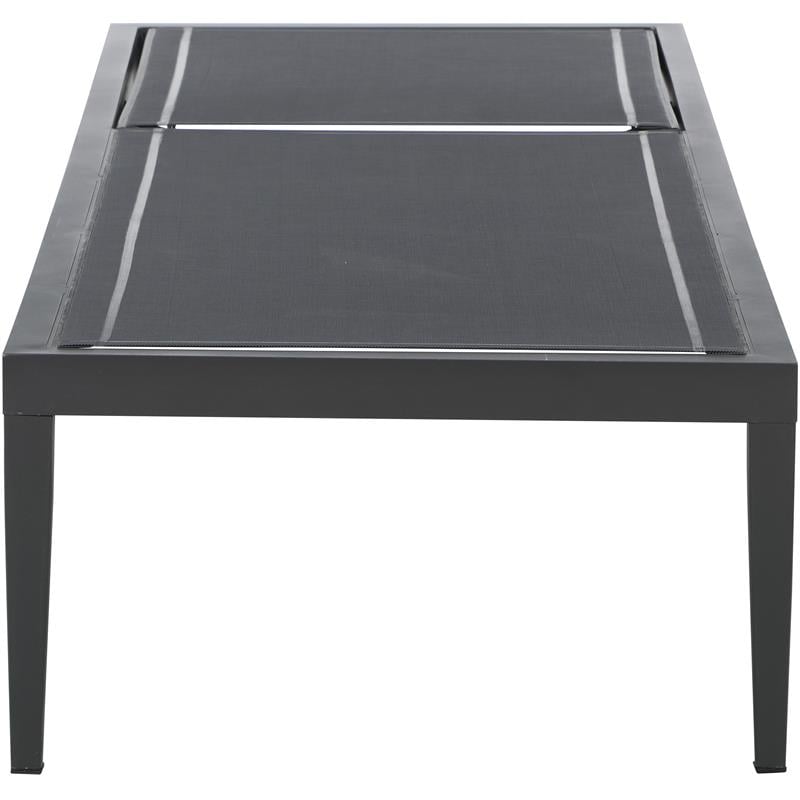 Afuera Living Modern Black Outdoor Patio Chaise Lounge Chair