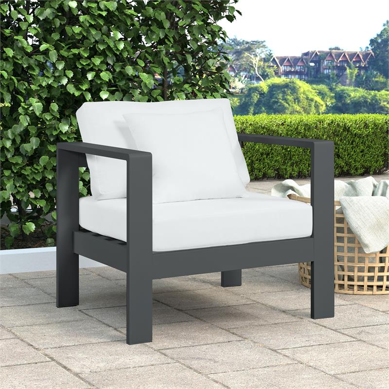 Afuera Living Modern / Contemporary White Outdoor Patio Arm Chair