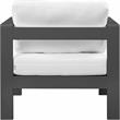 Afuera Living Modern / Contemporary White Outdoor Patio Arm Chair