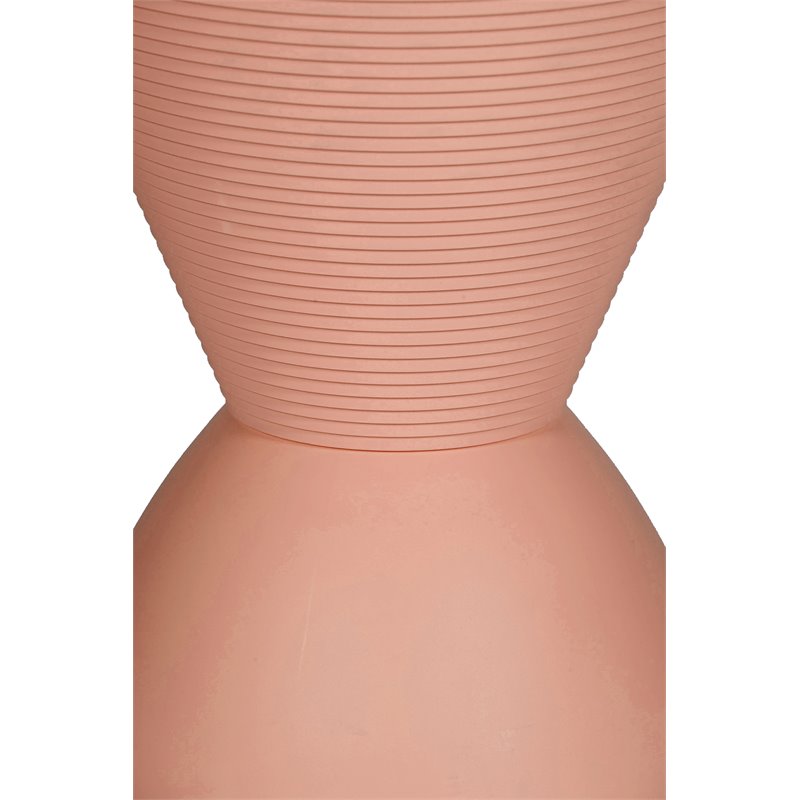 Afuera Living Modern Polypropylene Plastic Indoor/Outdoor Side Table in Pink