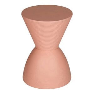 Afuera Living Modern Polypropylene Plastic Indoor/Outdoor Side Table in Pink