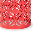 Afuera Living Contemporary Metal Outdoor Side Table in Red Finish