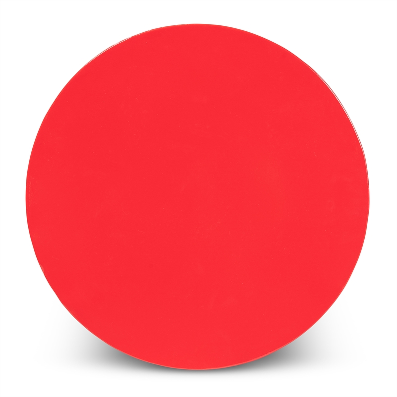 Afuera Living Contemporary Metal Outdoor Side Table in Red Finish