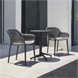 Afuera Living Resin Patio Dining Chair in Anthracite Black - (Set of 2)