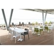 Afuera Living Resin Patio Stackable Dining Chair in Green - (Set of 2)