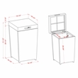 Afuera Living Outdoor Aluminum & Wicker Outdoor Trash Can in Navy