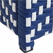 Afuera Living Outdoor Aluminum & Wicker Outdoor Trash Can in Navy