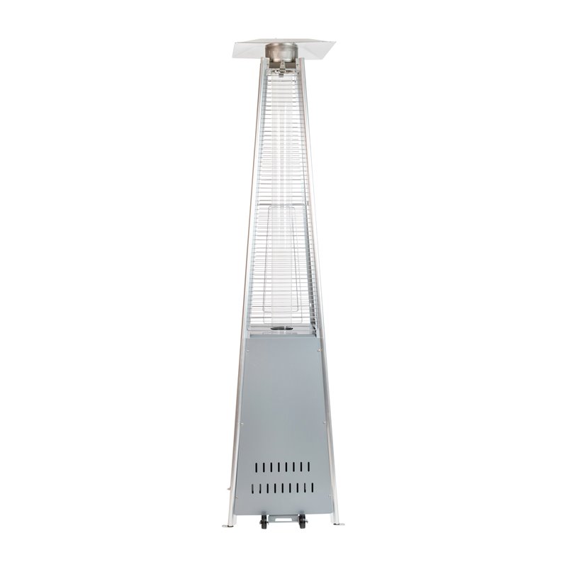 Afuera Living 42000 BTU's Metal Round Outdoor Patio Heater in Silver