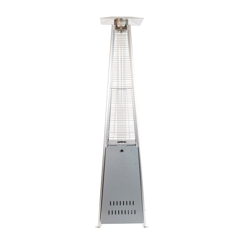 Afuera Living 42000 BTU's Metal Round Outdoor Patio Heater in Silver