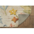 Afuera Living Indoor Outdoor Machine Washable Area 5'x7' Rug in Ivory and Pink