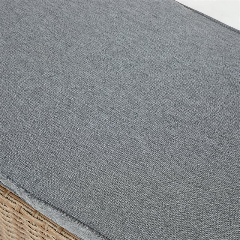 Afuera Living Outdoor Patio Bench in Natural PE Wicker / Rattan