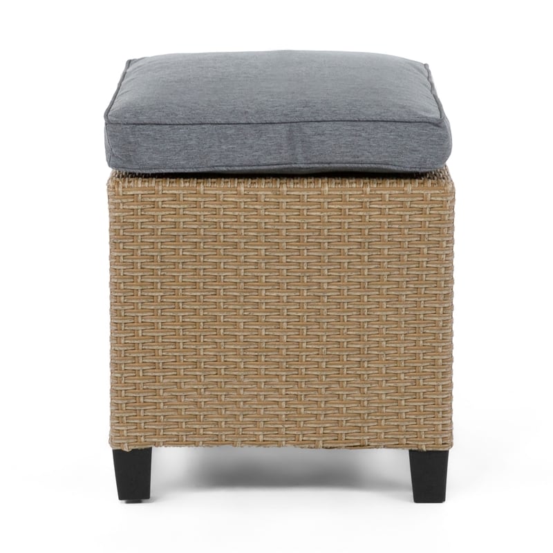 Afuera Living Outdoor Patio Bench in Natural PE Wicker / Rattan